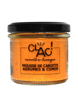 Mousse de carotte agrumes & cumin bio - CLAC Conserverie