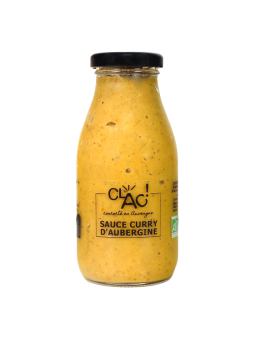 Sauce curry d'aubergine bio - CLAC Conserverie