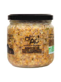 Risotto de petit épeautre aux champignons bio - CLAC Conserverie