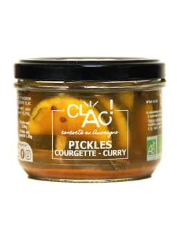 Pickles de courgette - curry bio - CLAC Conserverie