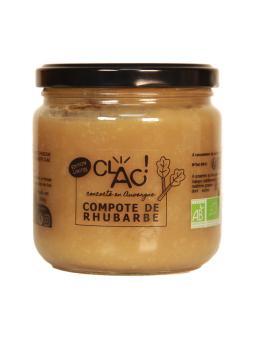 Compote de rhubarbe bio - CLAC Conserverie