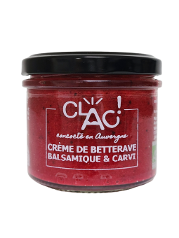 Crème de betterave au balsamique et carvi - CLAC Conserverie