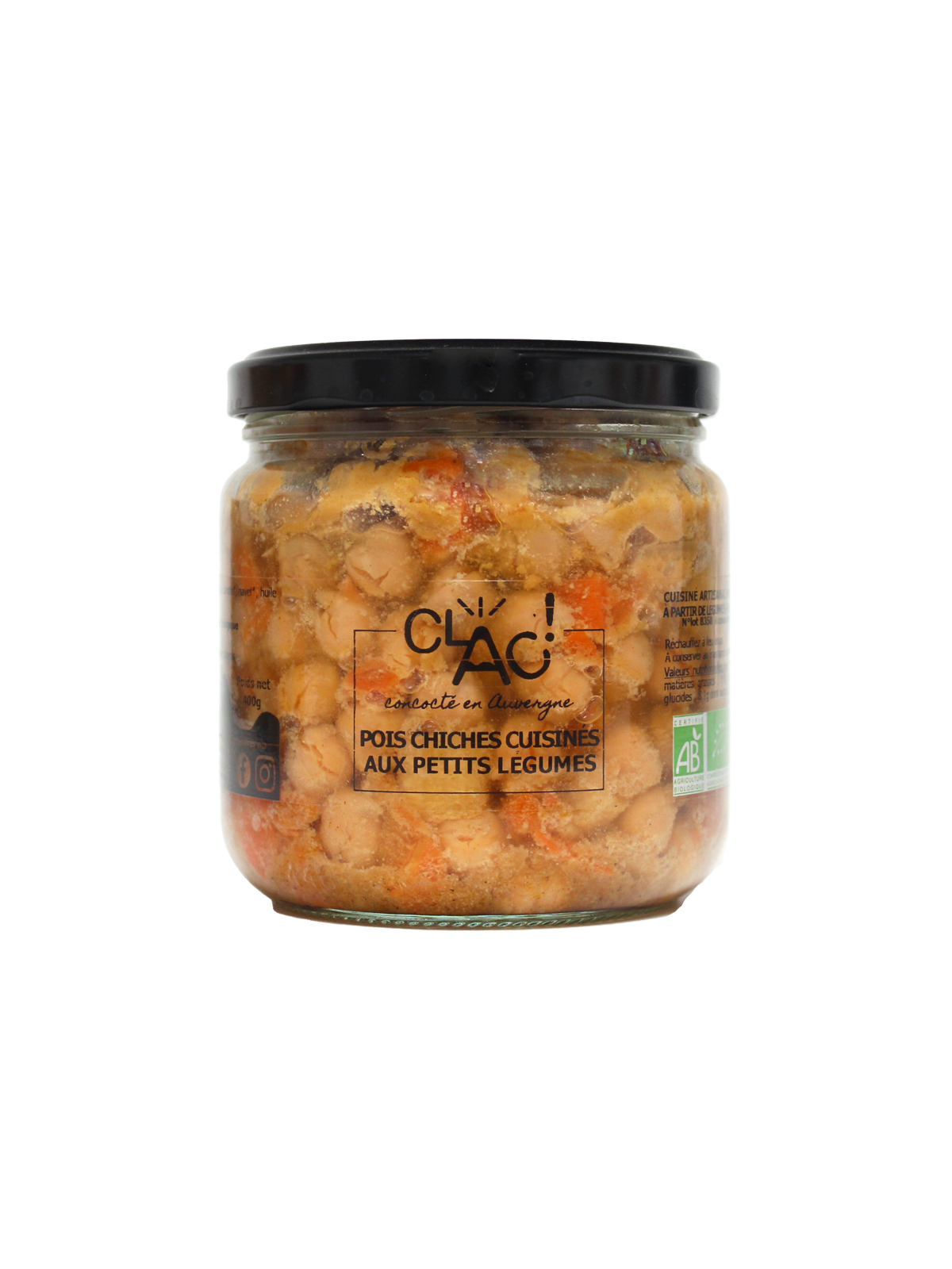 Pois chiches cuisinés aux petits légumes