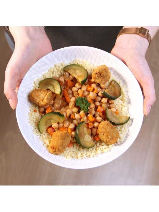 Pois chiches cuisinés aux petits légumes