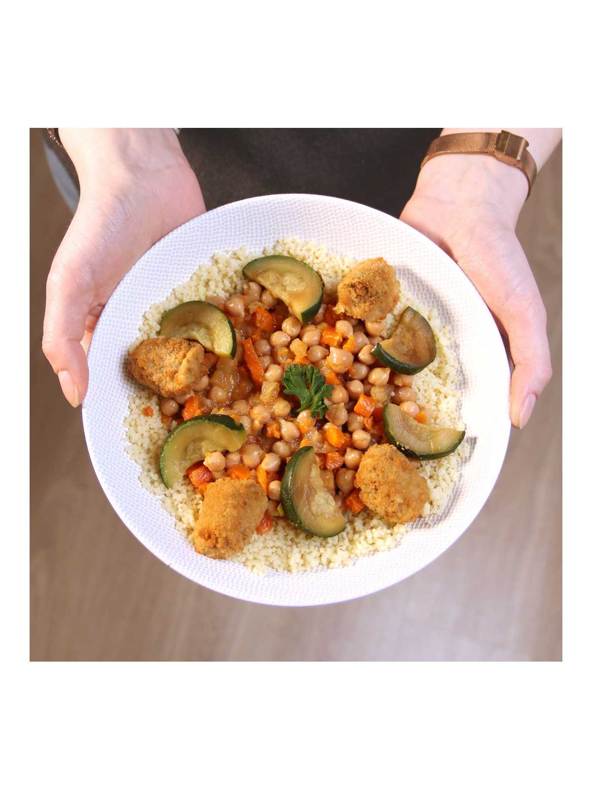 Pois chiches cuisinés aux petits légumes