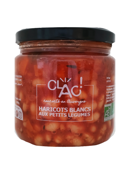 Haricots blancs aux petits légumes bio