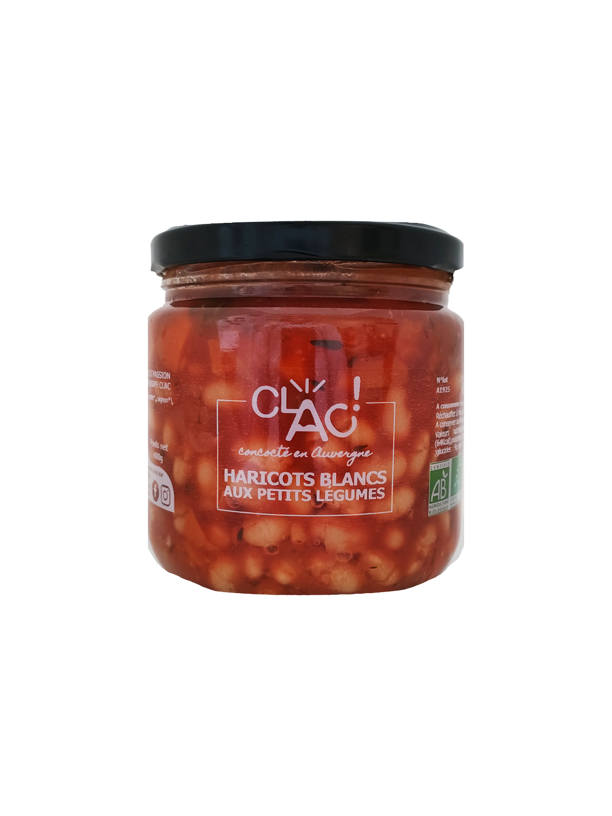 Haricots blancs aux petits légumes bio