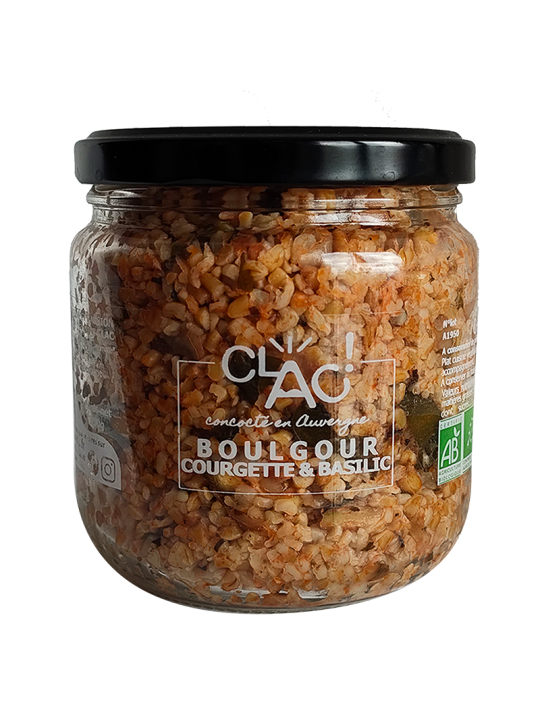 Boulgour courgettes & basilic bio - Clac conserverie