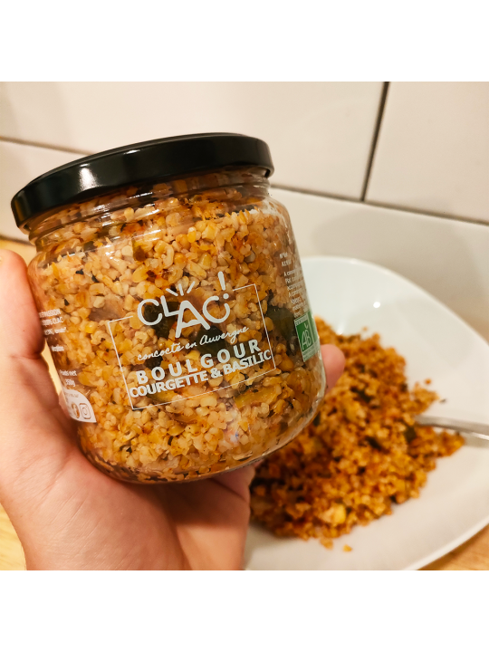Boulgour courgettes & basilic bio - Clac conserverie