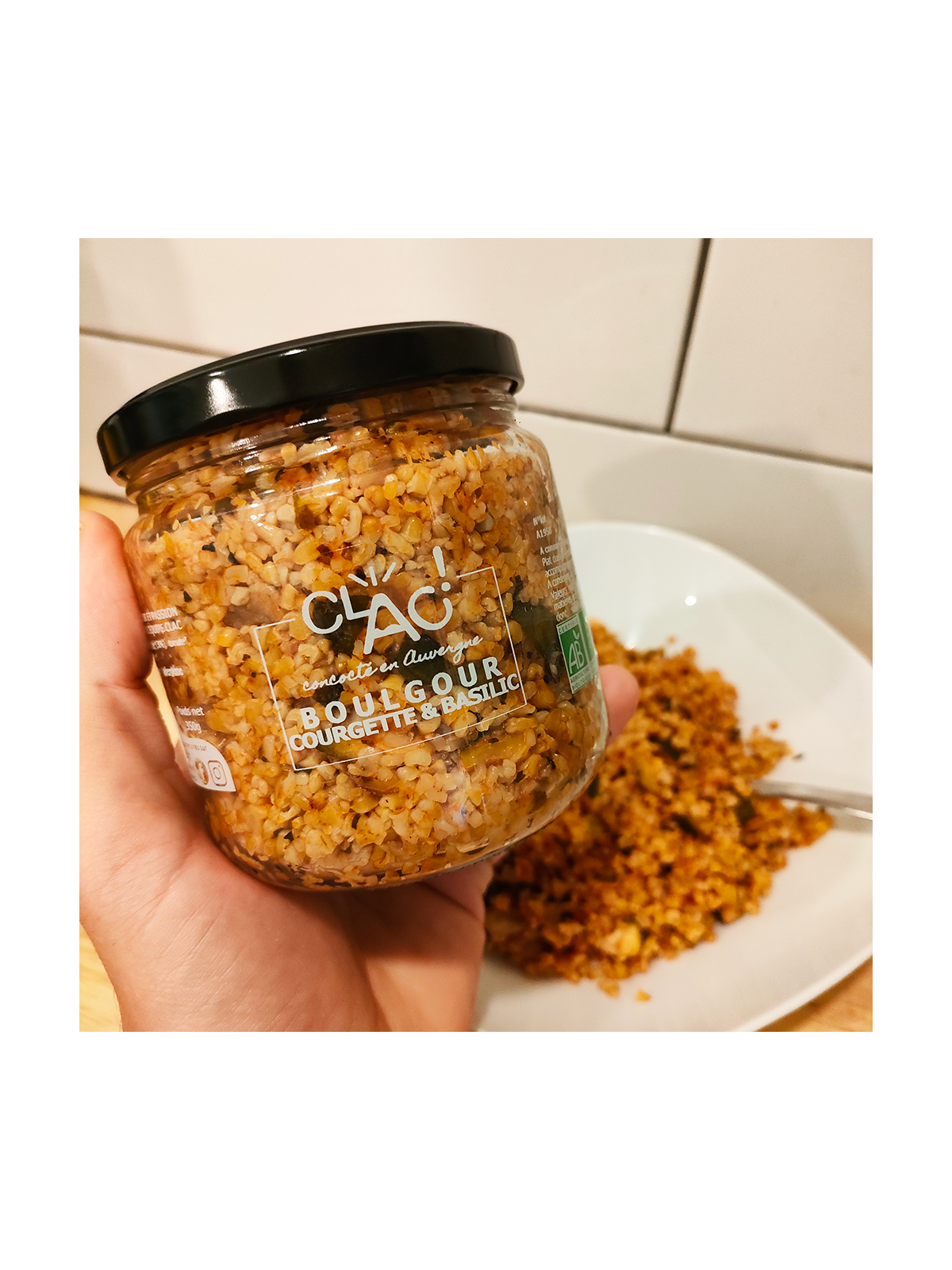 Boulgour courgettes & basilic bio - Clac conserverie