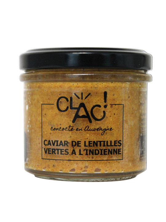 Caviar de lentilles vertes à l'indienne bio - CLAC Conserverie