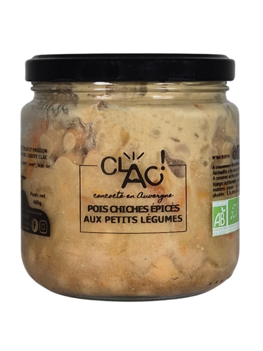 Pois chiches cuisinés aux petits légumes