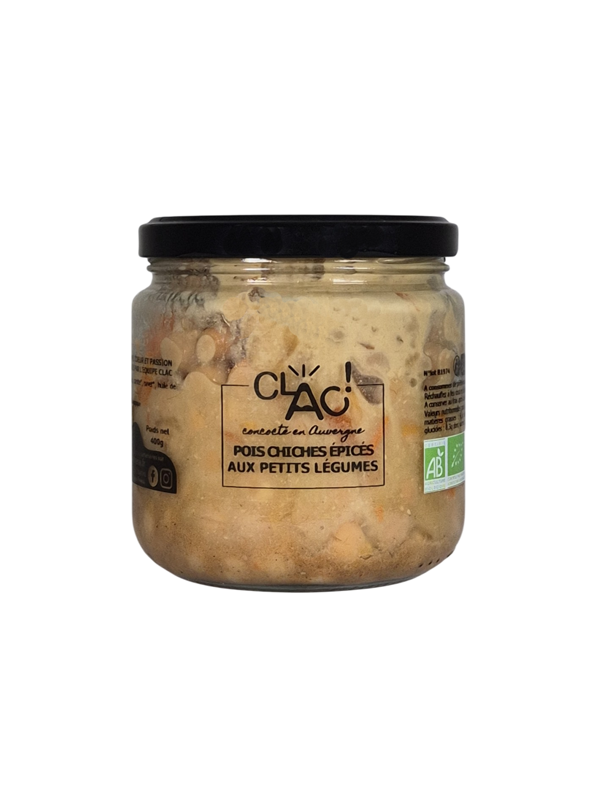 Pois chiches cuisinés aux petits légumes