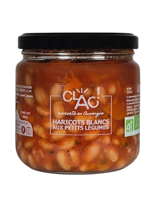 Haricots blancs aux petits légumes bio