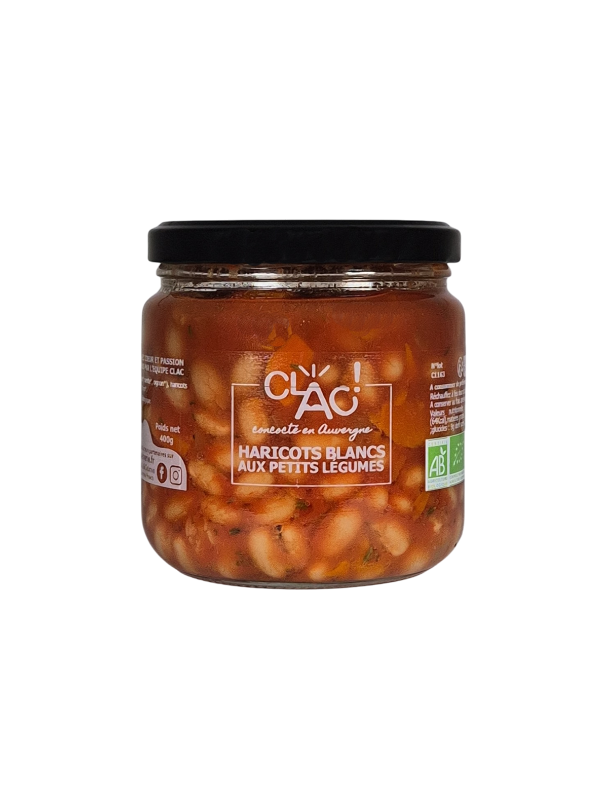 Haricots blancs aux petits légumes bio