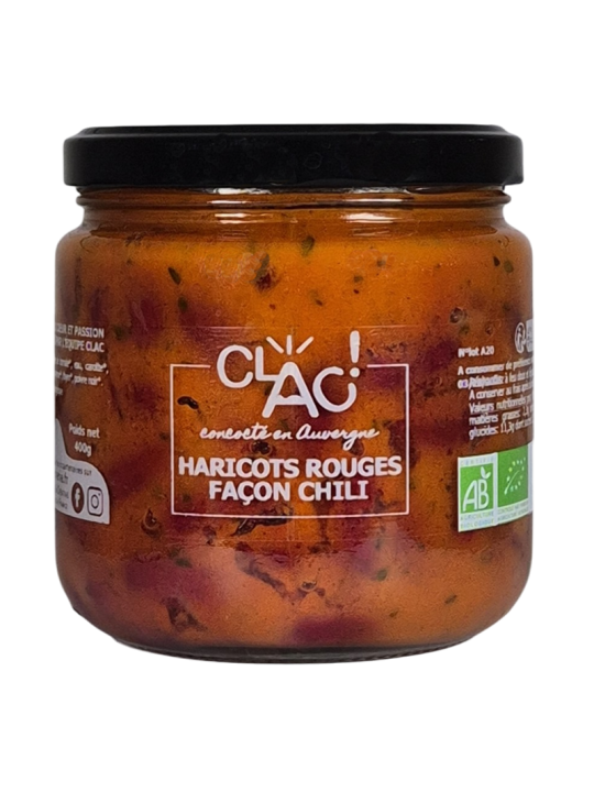 Haricots rouges façon chili bio - CLAC Conserverie