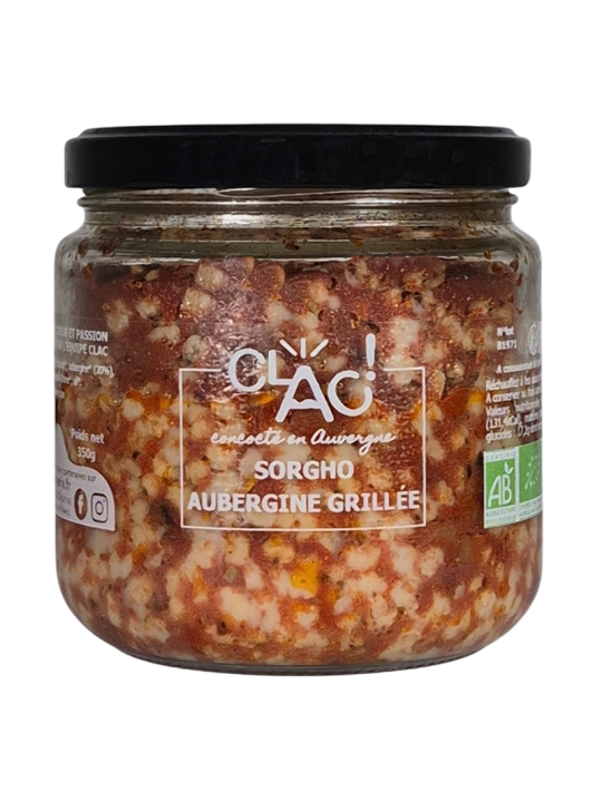 Sorgho aubergine grillé