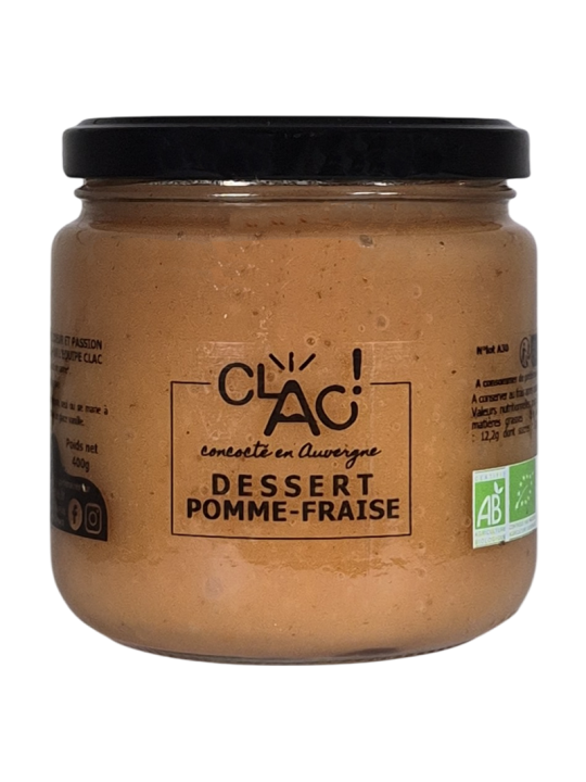 Dessert Pomme-Fraise bio - CLAC Conserverie