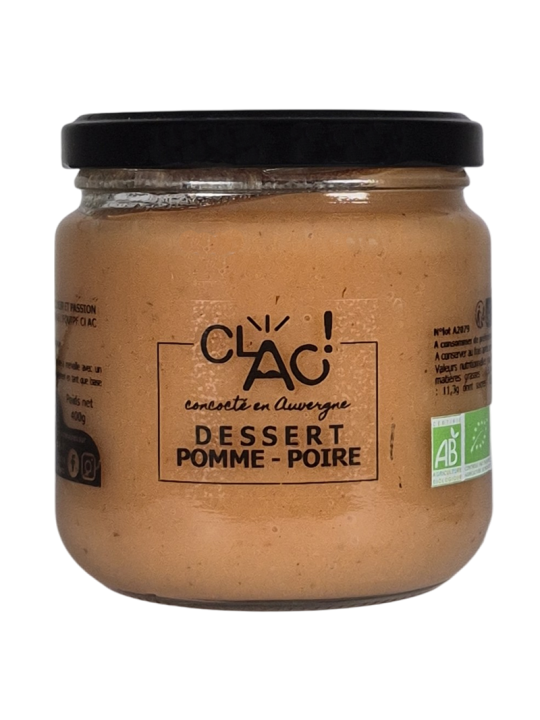Dessert pomme-poire bio - CLAC Conserverie