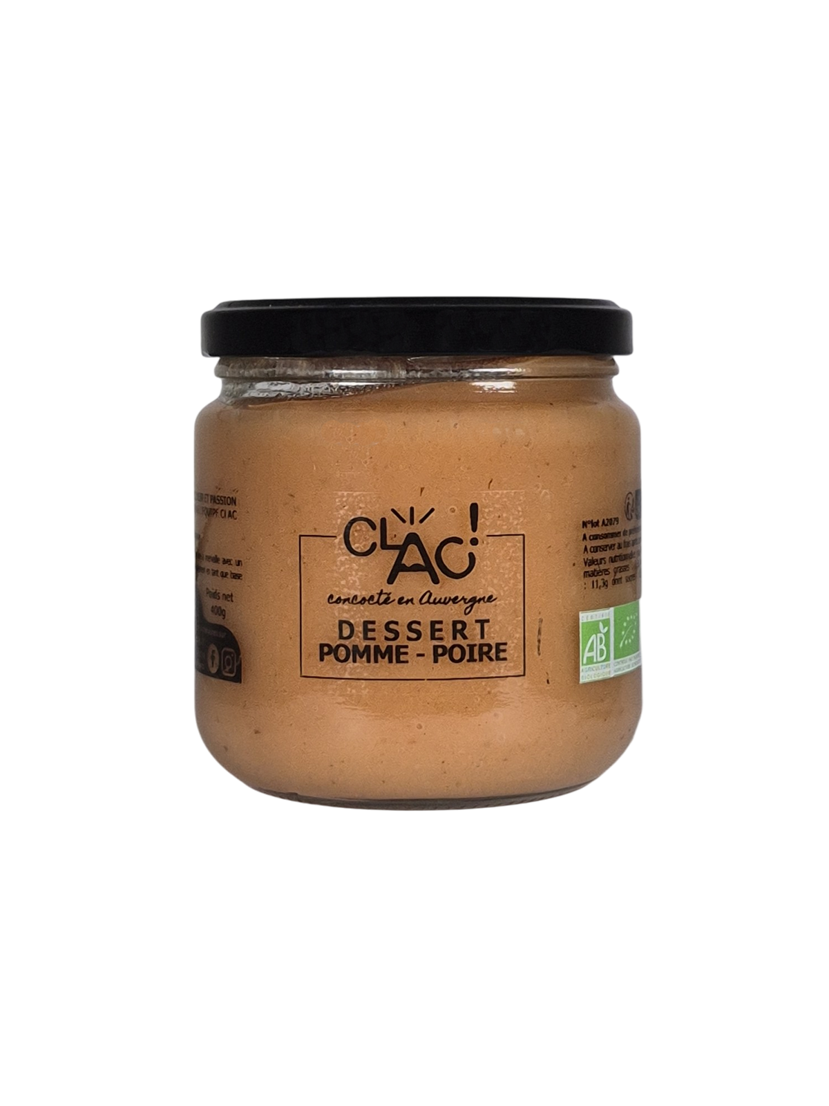 Dessert pomme-poire bio - CLAC Conserverie