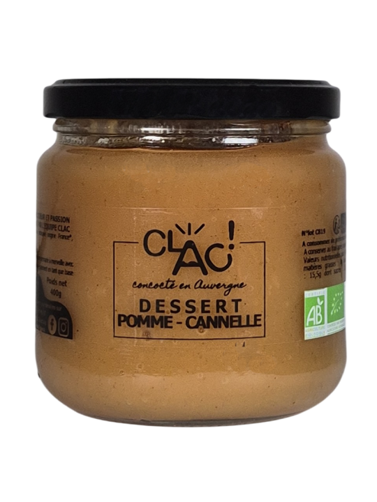 Dessert pomme-cannelle bio - CLAC Conserverie