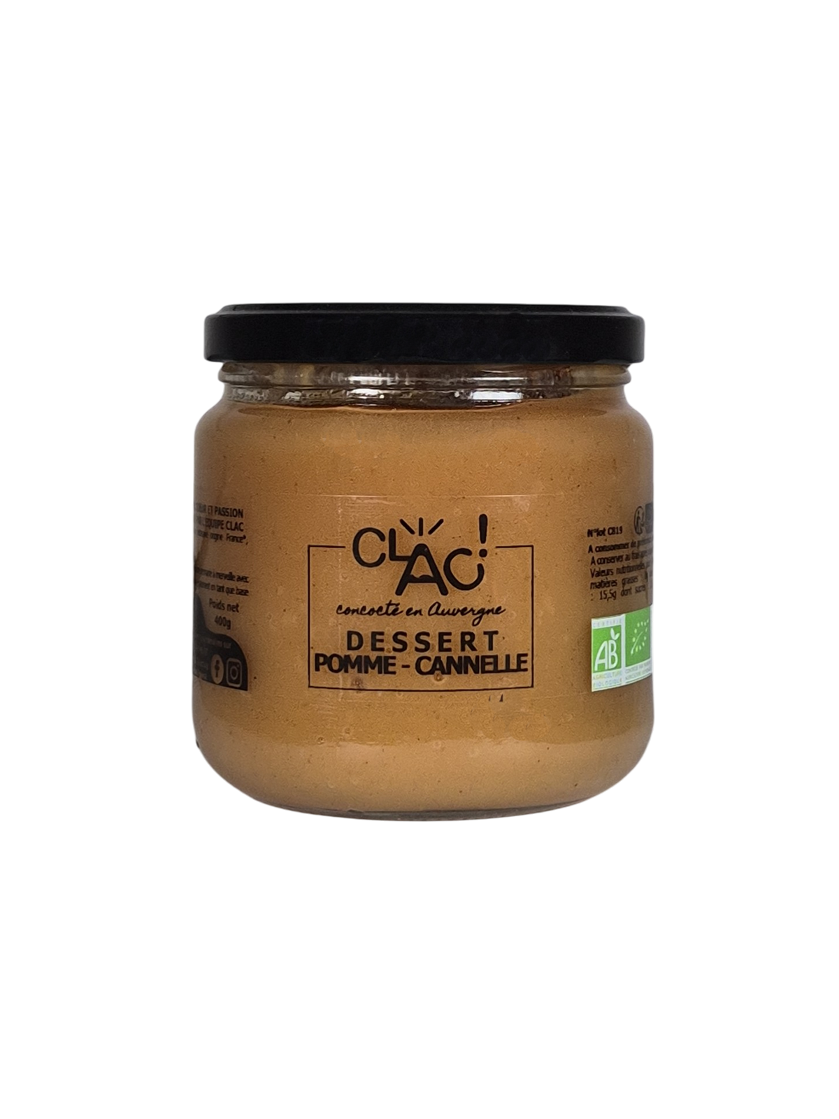 Dessert pomme-cannelle bio - CLAC Conserverie