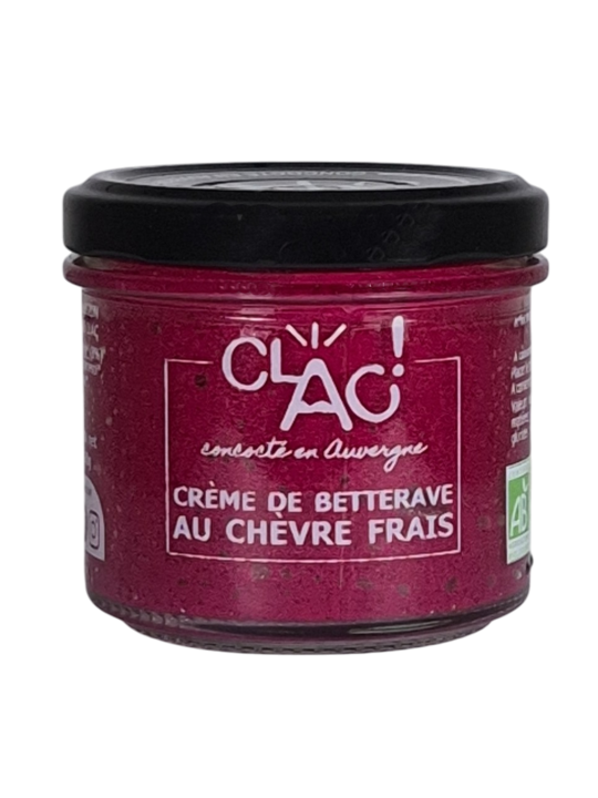 Crème de betterave au chèvre frais bio - CLAC Conserverie