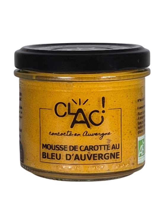 Mousse de carotte au bleu d'Auvergne bio - CLAC Conserverie