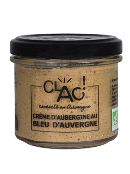 Crème d'aubergine au bleu d'Auvergne bio - CLAC Conserverie