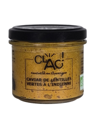 Caviar de lentilles vertes à l'indienne bio - CLAC Conserverie