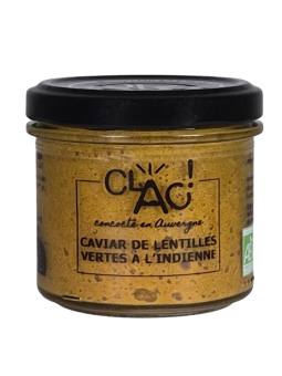 Caviar de lentilles vertes à l'indienne bio - CLAC Conserverie