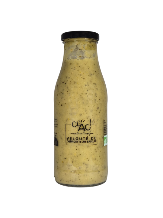 Velouté de courgette au basilic bio- CLAC Conserverie