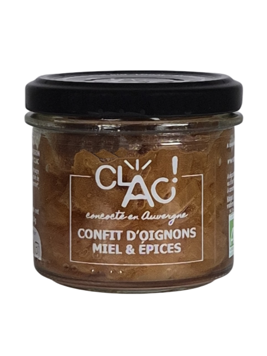 Confit d'oignons miel et épices - CLAC Conserverie